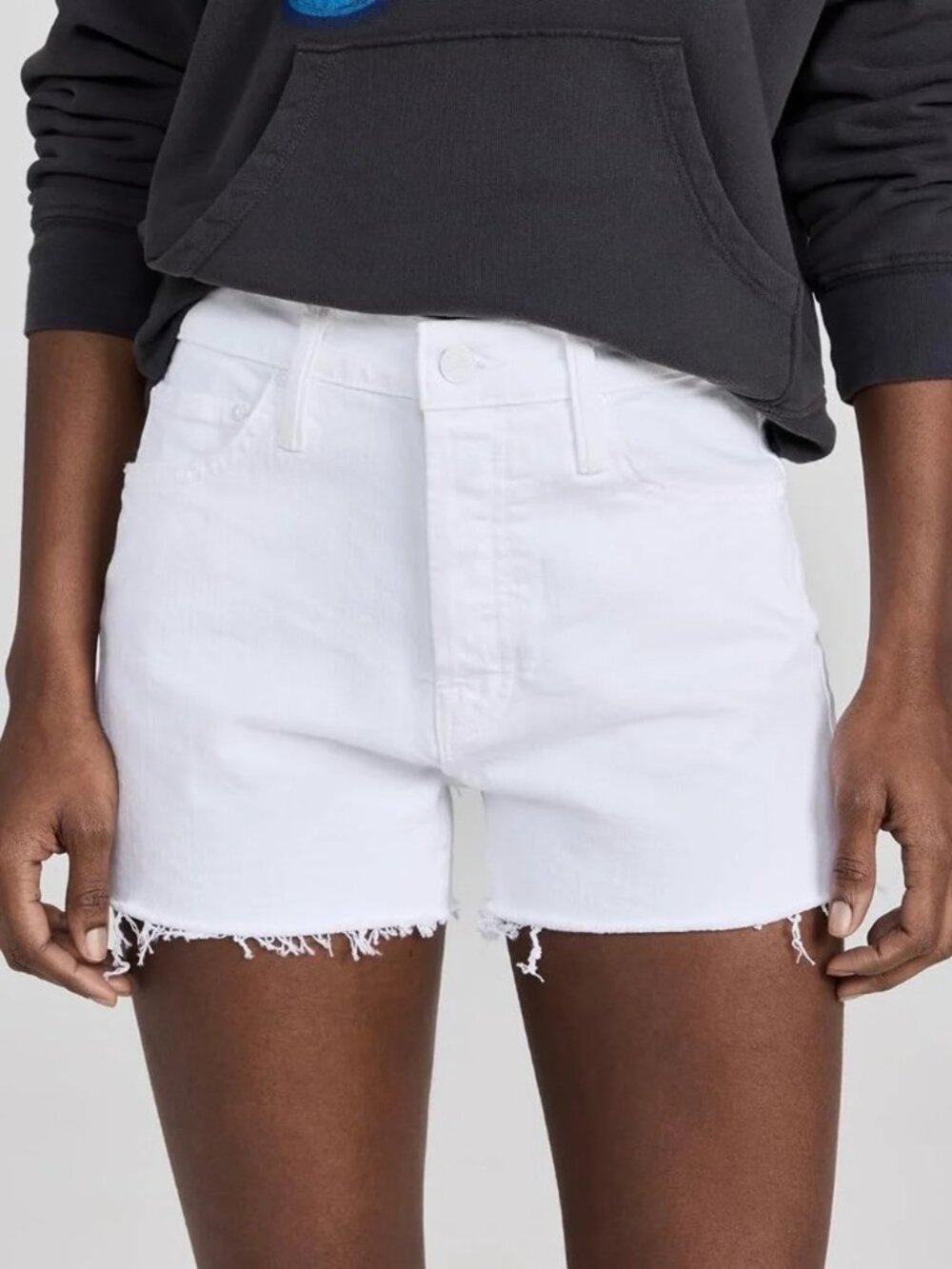 MOTHERβ The Scrapper Cut Off Short Totally Innocent - White - Size 29